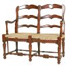 Provincial French Ladderback Settee