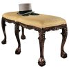 French Baroque Carved 6 Leg Duet Bench