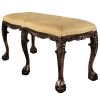 French Baroque Carved 6 Leg Duet Bench