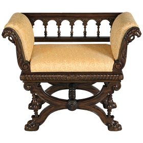 Double Griffon Colonnade Bench