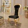 Delacroix Ebony Velvet Side Chair