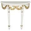 Louis Xvi Crescent Ribbon Wall Console Table