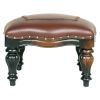 Rococo Ottoman W/ Faux Leather