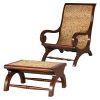 British Plantation Chair & Footstool