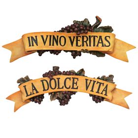 S/ Dolce Vita & In Vino Veritas Plaques