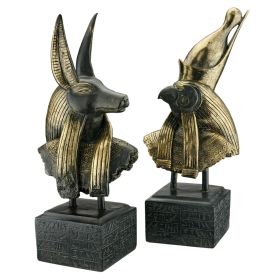 S/ Horus And Anubis Busts