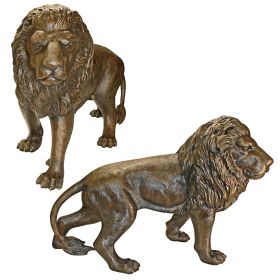 S/2 Bronze Guardian Lion Statues