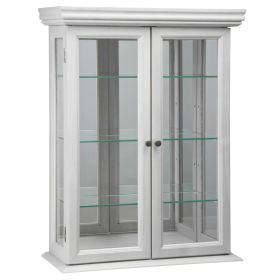 White Country Tuscan Curio Cabinet