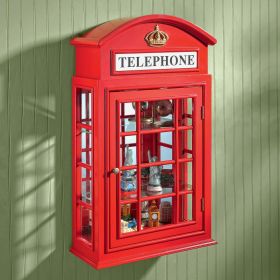 Telephone Booth Curio Cabinet