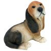 Black & Brown Basset Puppy Statue