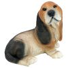 Black & Brown Basset Puppy Statue