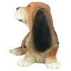 Black & Brown Basset Puppy Statue