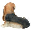 Black & Brown Basset Puppy Statue