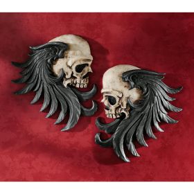 Bad To The Bones Skull Plaques