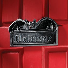 Vampire Bat Welcome Plaque