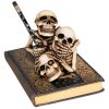 Hear See Speak No Evil Skeleton Pen Holder