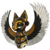 Goddess Bastet Winged Cat Wall Plaque