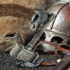 Crow Perched On Celtic Axe