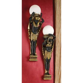 S/ Caryatid & Telemon Egyptian Sconces