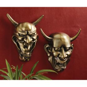 S/2 Hannya Demon Wall Mask Plaques