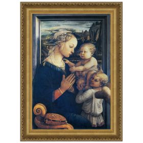 36.5X50 Madonna & Child With Two Angels