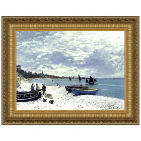 29X23.5 Beach At Sainte Adresse 1867