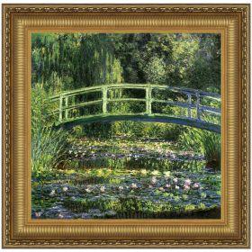 28X27.5 Water Lilies & Japanese Bridge