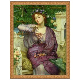 15.5X17.5 Lesbia And Her Sparrow 1907