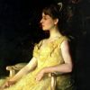 16.5X18.5 A Lady In Yellow 1888