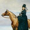 45X43.5 Equestrian Portrait Mlle Croziet