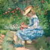 16.5X18.5 Jeanne In Garden Pontoise 1872