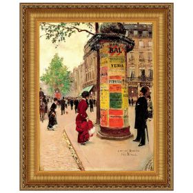 24.5X29.5 Paris Kiosk Early 1880S