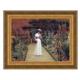 19.25X16.25 Small Lady In A Garden 1906 Nr