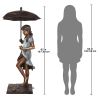 Singing In The Rain Umbrella Girl Bronze