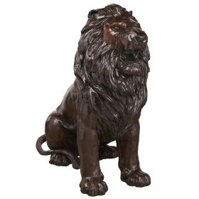 Left Sentinel Lion Bronze