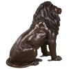 Left Sentinel Lion Bronze