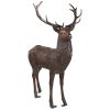 Standing Stag Deer Bronze Statue