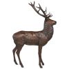 Standing Stag Deer Bronze Statue