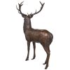 Standing Stag Deer Bronze Statue