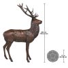 Standing Stag Deer Bronze Statue