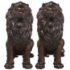 Set Of Bronze Sentinal Lions