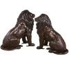 Set Of Bronze Sentinal Lions