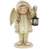 Angel Girl Holding Lantern Statue