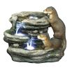 Bright Water Otters Garden Fountain