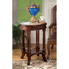 Balfour Inlaid Marble Colonnade Table