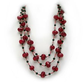 Awash In Crimson Necklace