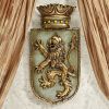 Medieval Rampant Lion Shield Plaque