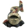 Showa Asian Koi Spitter Piped Statue