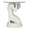 Neoclassical Male Glass Topped Table