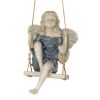 Summertime Fairy On A Swing Statue